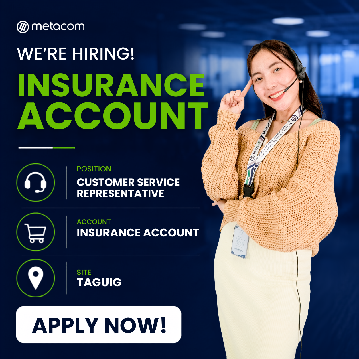 Insurance Customer Service Specialist l Taguig Site