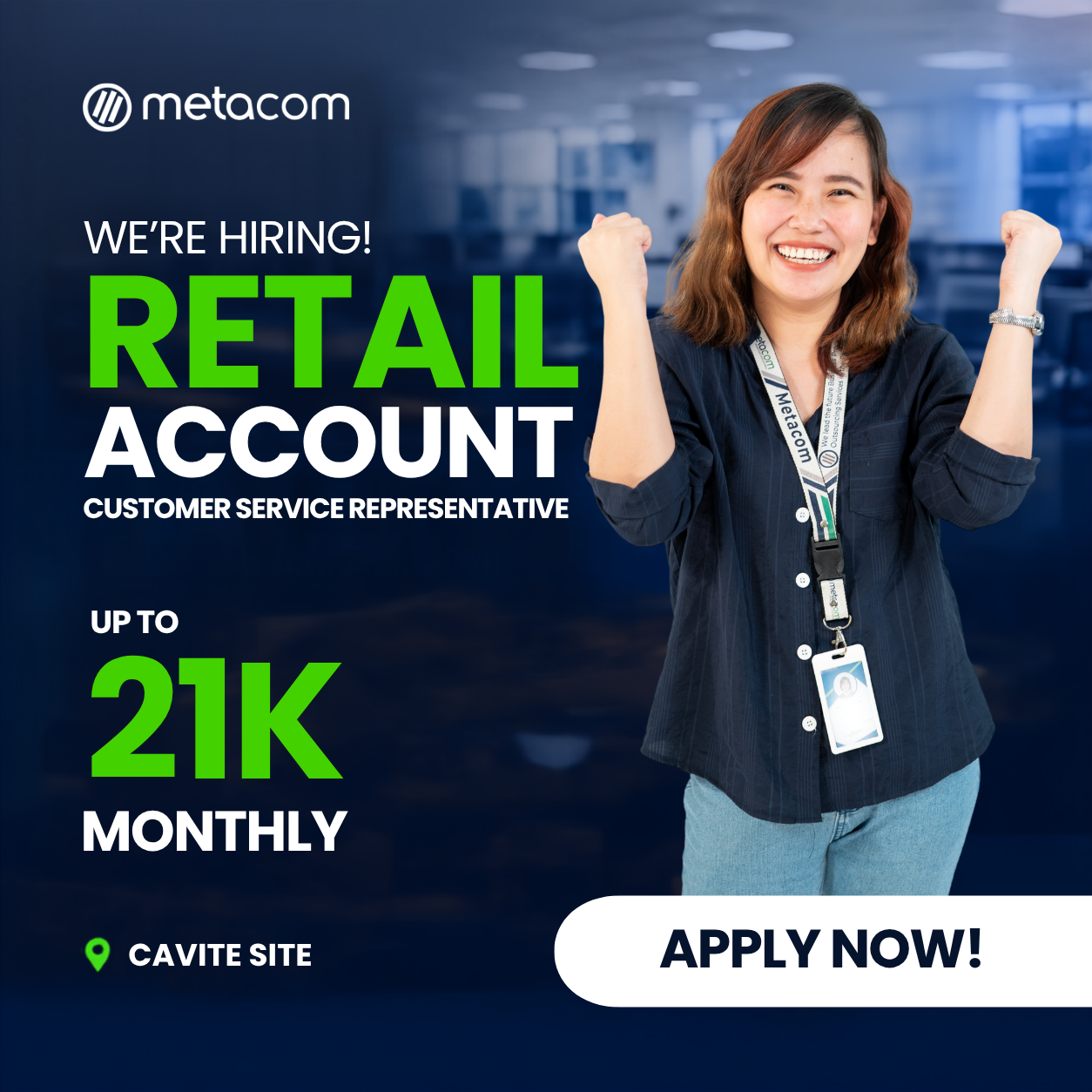 Customer Service Representative – Retail Account | Molino, Bacoor